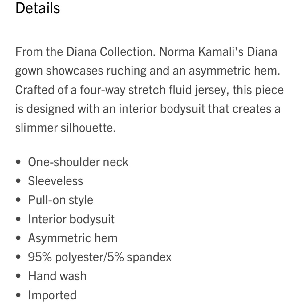 NORMA KAMALI DIANA RUCHED ONE-SHOULDER DRESS    NWOT - Picture 12 of 14